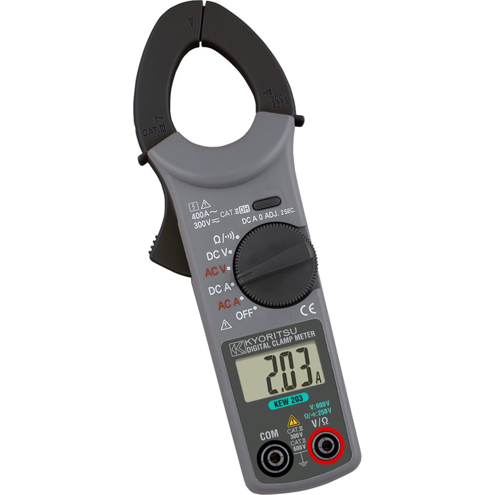 Pinza amperometrica digitale 400A AC/DC compatta con custodia per misure elettriche professionali
