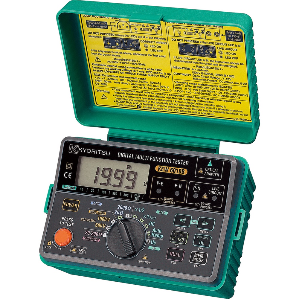 Tester multifunzione 5 in 1 con adattatore per verifiche sicurezza elettrica professionale