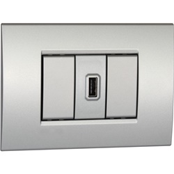 Caricabatterie USB da incasso 5V 1,5A compatto per smartphone tablet uso domestico