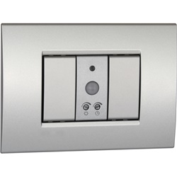 Sensore infrarossi presenza movimento rivestimento argento incasso 1 modulo per automazione e sicurezza