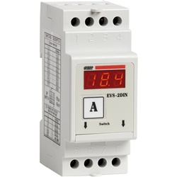 Amperometro digitale multiscala 2 DIN 60MVCC 115/230VAC per misura corrente continua barra DIN