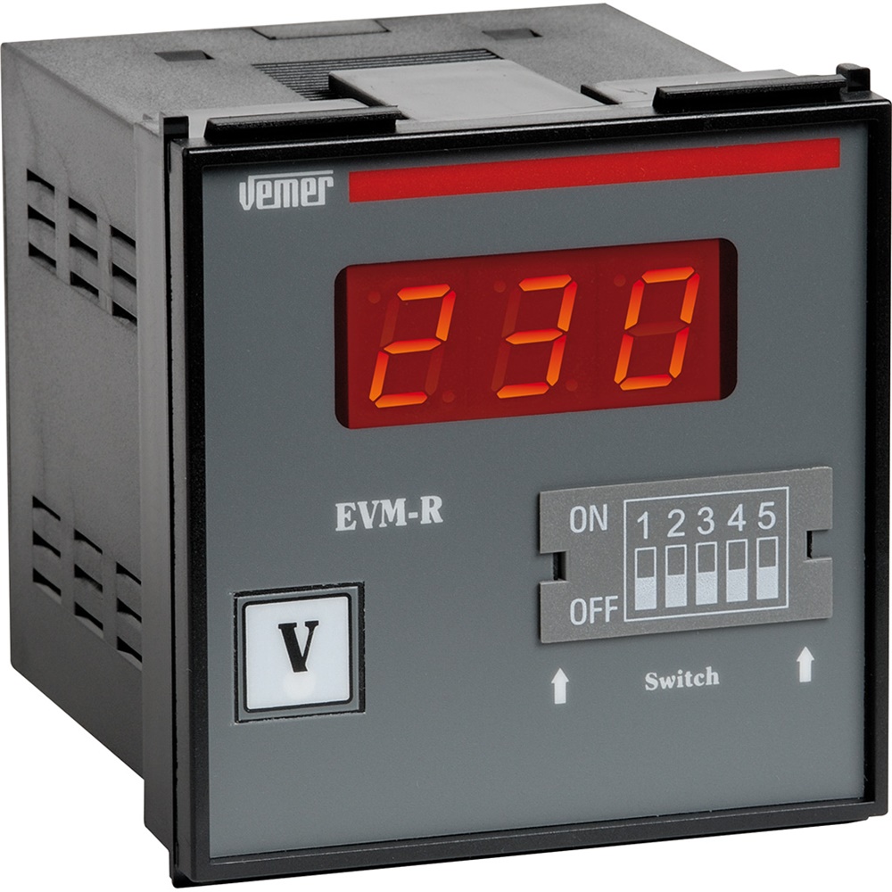 Voltmetro Amperometro da Pannello 600V 5AAC 24V AC Display LED Rosso Monofase