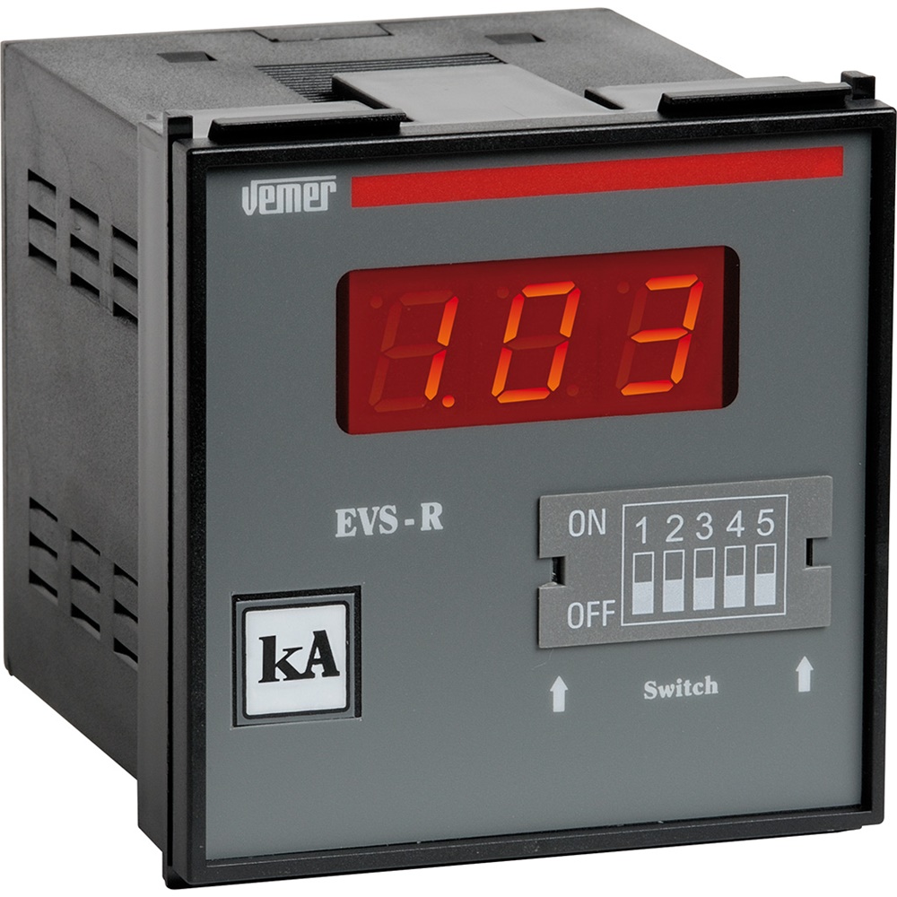 Amperometro digitale multiscala pannello corrente continua 115/230VAC EVS-R
