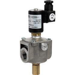 Elettrovalvola gas normalmente chiusa 1/2 attacco Rp 230 Vac riarmo manuale sicurezza attiva