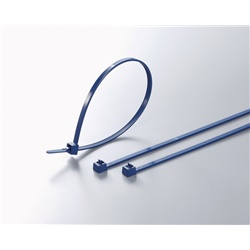 Fascetta rilevabile metallo 250x4,6 mm blu riutilizzabile per industria alimentare e farmaceutica