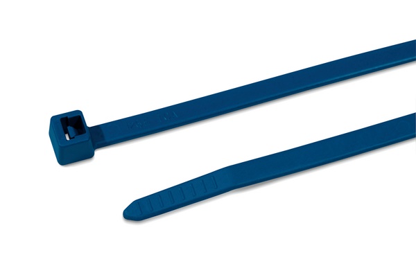 Fascetta rilevabile 387x7,6 mm blu particelle metalliche per industria alimentare e farmaceutica