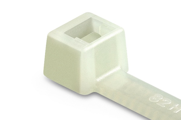 Fascetta 100x2,5 mm plastica naturale dentatura interna serie T per legatura cavi e tubi