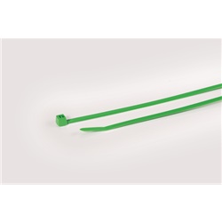 Fascetta legatura 200x4,6 mm verde plastica alta qualità per cavi tubi flessibili