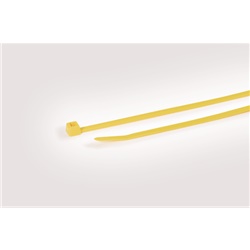 Fascetta plastica 200x4,6 mm gialla T50R per legatura cavi e tubi