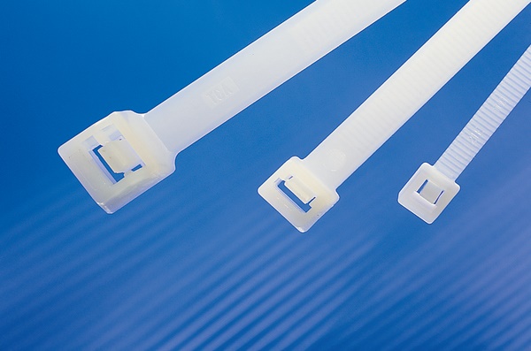 Fascetta riapribile 340x7,6 mm naturale PA66 riutilizzabile per cablaggio e installazioni temporanee
