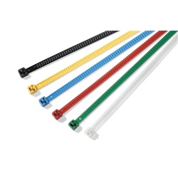 Fascetta riapribile riutilizzabile 196x4,8 mm nero per cablaggio e packaging