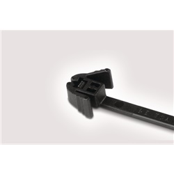 Fascetta riapribile 300x4,8 mm nera con sblocco rapido per packaging e industria alimentare