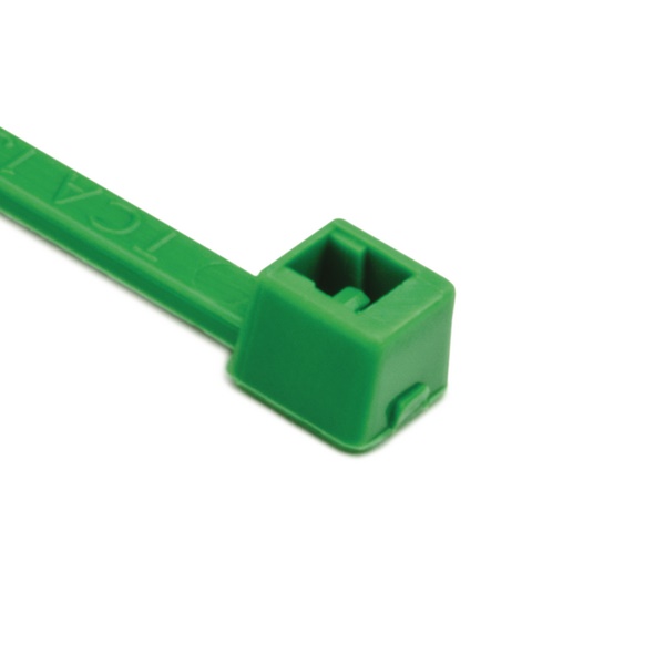 Fascetta plastica verde 100x2,5 mm T18R per fissaggio cavi e tubi flessibili