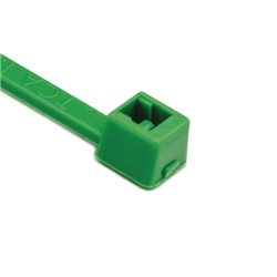 Fascetta plastica verde 100x2,5 mm T18R per fissaggio cavi e tubi flessibili