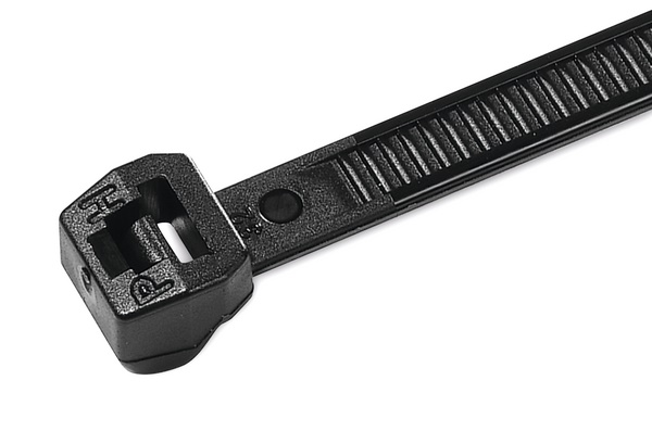 Fascetta dentatura esterna 200x3,4 mm nera PA66V0 autoestinguente per automotive aerospace ferroviario