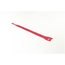Fascetta velcro 200x12,5 mm rossa riutilizzabile per cablaggi fibra ottica e telefonici