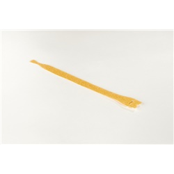 Fascetta Velcro 200x12,5 mm gialla riutilizzabile per cablaggi fibra ottica e telefonici