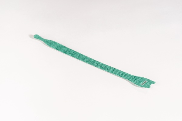 Fascetta Velcro 200x12.5 mm verde riutilizzabile per cablaggi fibra ottica e telefonici