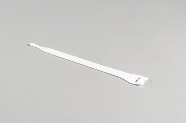 Fascetta Velcro 200x12,5 mm bianco riutilizzabile per cablaggi fibra ottica e telefonici