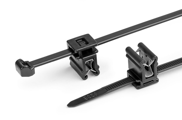 Fascetta fissaggio bordo lamiera 1-3 mm preassemblata con EdgeClip per cablaggio automotive e quadristica