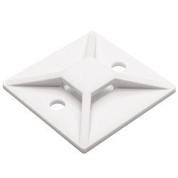 Basetta fissaggio vite bianca 37,7x37,7 mm supporto cavi pesanti ambienti vibrazioni agricole camion