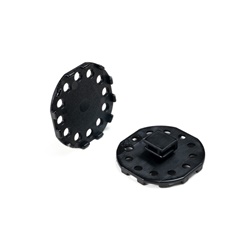Basetta 36x36 mm PA66 per fissaggio adesivo superfici irregolari settore ferroviario e energie rinnovabili
