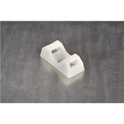 Basetta a vite 21x9,5 mm naturale CTQM per fissaggio fascette serie Q spazi ridotti