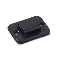 Basetta adesiva/vite 20x14 UV nero per fissaggi rapidi in spazi ristretti e installazioni elettriche