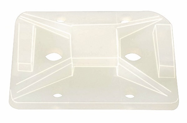 Basetta adesiva vite 32x25 mm naturale per fissaggio cavi in spazi ristretti e cabine controllo