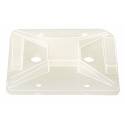 Basetta adesiva vite 32x25 mm naturale per fissaggio cavi in spazi ristretti e cabine controllo