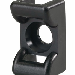 Supporto fix a vite 25x14,5 mm nero per fissaggio sicuro cavi vibrazioni elevate uso industriale