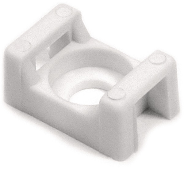 Supporto fissaggio a vite bianco CTM3 forma ricurva per cavi fino 8,3 mm uso industriale e agricolo