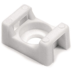 Supporto fissaggio a vite bianco CTM3 forma ricurva per cavi fino 8,3 mm uso industriale e agricolo
