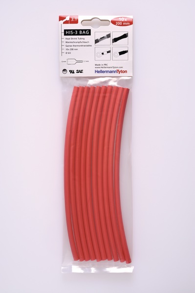 Termorestringente 3:1 poliolefina flessibile isolamento protezione cavi cablaggi sacchetto 10 spezzoni 200 mm