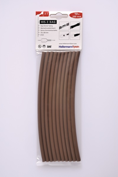 Termorestringente 3:1 poliolefina flessibile isolamento protezione cavi cablaggi sacchetto 10 spezzoni 200 mm