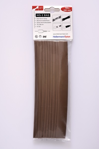 Termorestringente 3:1 poliolefina blu guaina isolante cavi protezione cablaggi sacchetto 10 spezzoni 200 mm