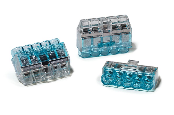 Morsetto 5 vie HCPM-5 compatto salvaspazio per connessioni elettriche rapide e sicure