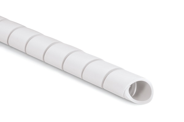 Spirale protezione cavi bianco 30 mt autoestinguente UL94 V2 per industria automobilistica e installazioni elettriche