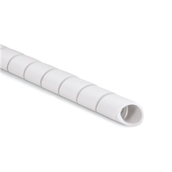 Spirale protezione cavi bianco 30 mt autoestinguente UL94 V2 per industria automobilistica e installazioni elettriche