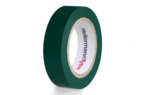 Nastro PVC isolante flessibile 15x10 mm verde per cablaggi elettrici fino 1kV uso interno ed esterno