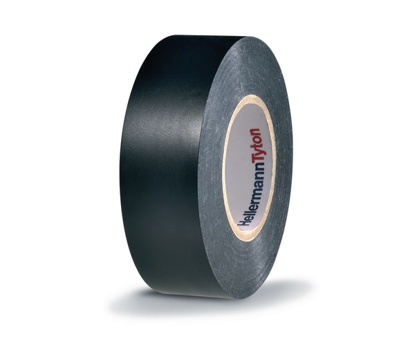 Nastro PVC isolamento elettrico flessibile 25x25 mm uso cavi fili fino 1kV nero