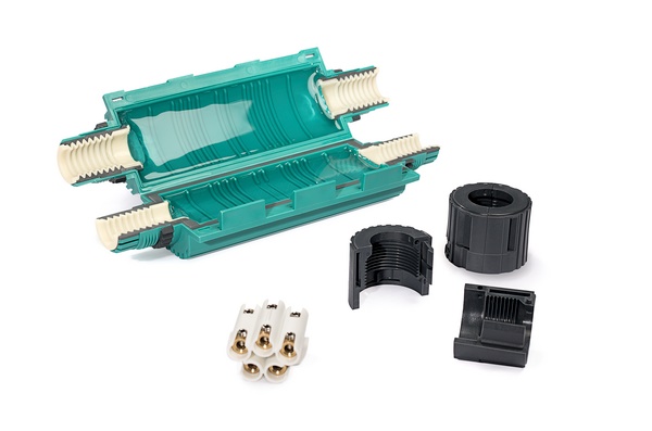 Giunto gel lineare Reliseal V510, IP68, riapribile, resistente impatto, per giunzioni cavi bassa tensione interrate e esterne