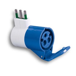 Adattatore  da S17 a 1p.CEE blu