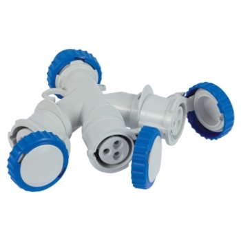 Adattatore  da s.CEE blu a 3p.CEE blu IP67