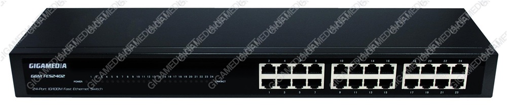 Switch 24 porte RJ45 10/100 Mbps (rackable 19)