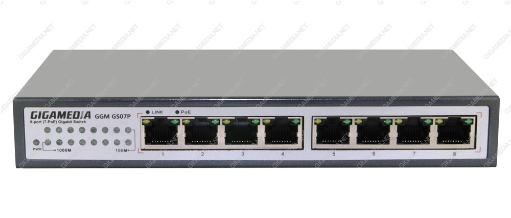 Switch 8 giga x 10/100/100 dont 7 portE PoE, 110 W