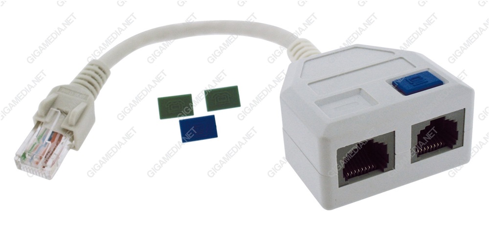 Sdoppiatore UTP non schermato, Ethernet / Ethernet 568 con Patch cord