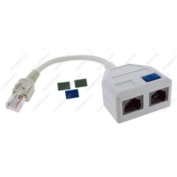 Sdoppiatore UTP non schermato, Ethernet / Ethernet 568 con Patch cord