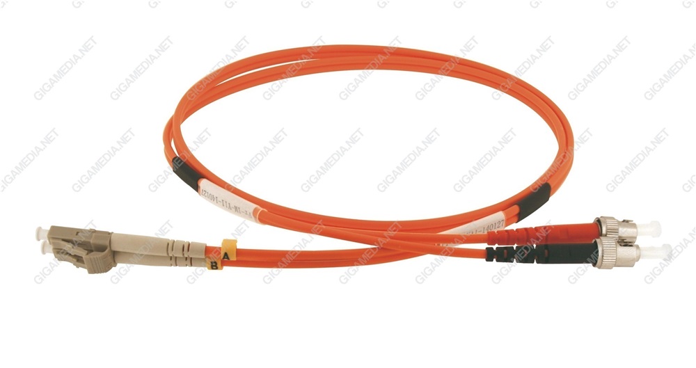 Patch cord ottica DUPLEX OM2 50/125 µm - LC/ST - 1 m Arancione