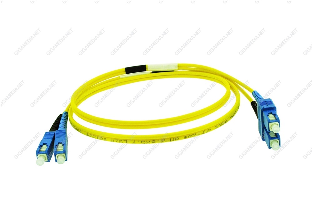 Patch cord ottica DUPLEX OS2 9/125 µm - SC/SC - 1 m Giallo